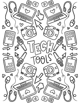 Steamstem coloring sheets for makerspace hand