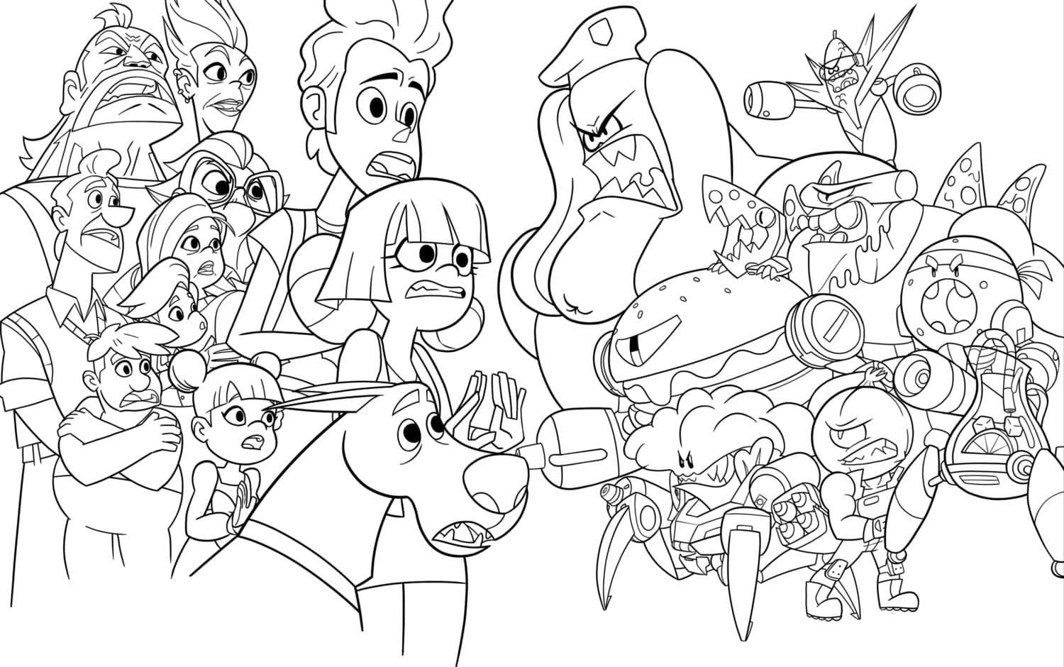 Glitch techs image coloring page