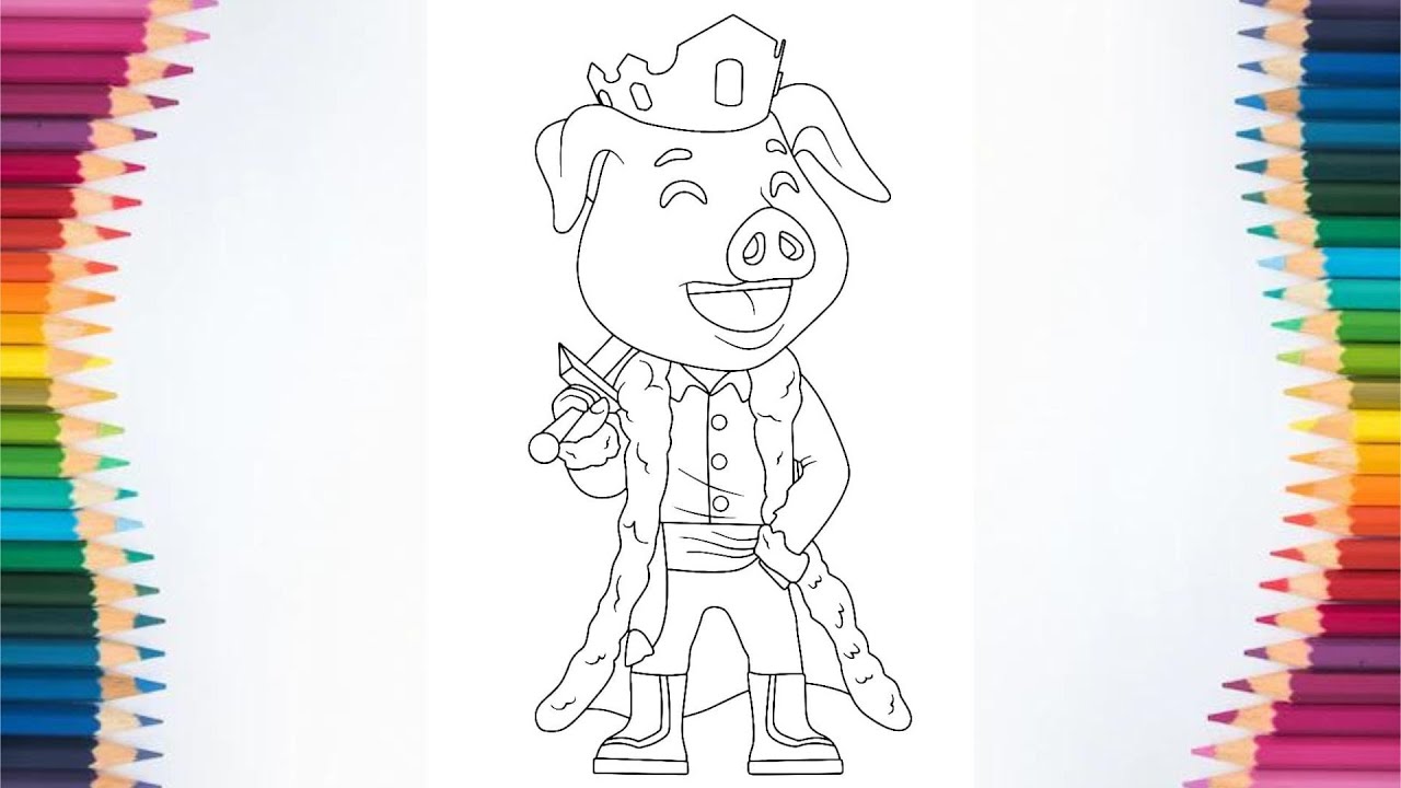 How to paint technoblade coloring page