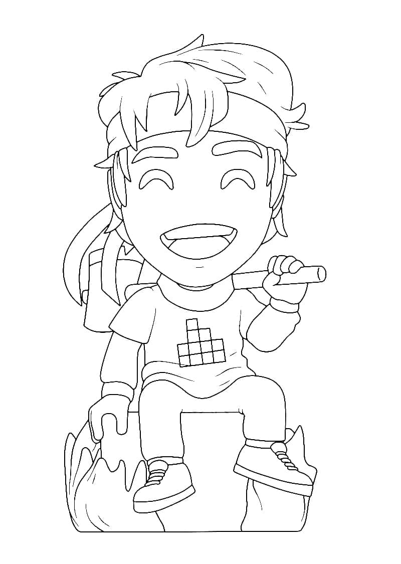 Dream smp sketch coloring page