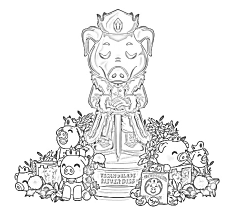 Technoblade coloring page by niviro on