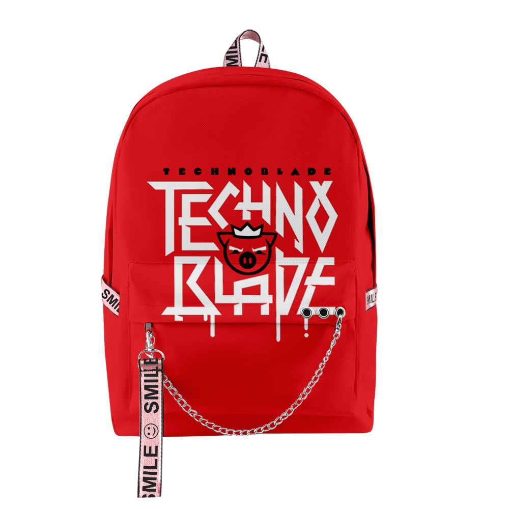 Hip hop tudent chool bag boy girl technoblade bag d print oxford waterproof notebook multifunction houlder backpack