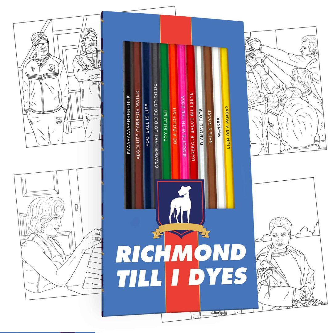Ted lasso inspired colored pencils coloring pages gift bundle â pop colors