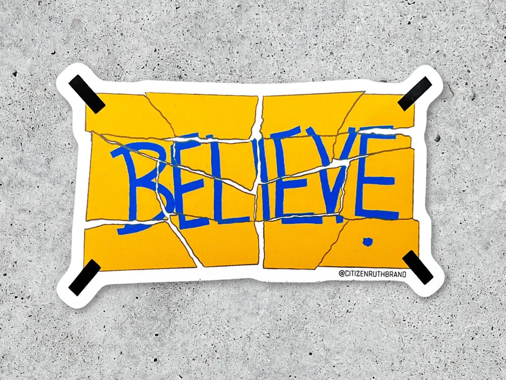 Ted lasso season torn believe sign vinyl sticker â jenni bick custom journals