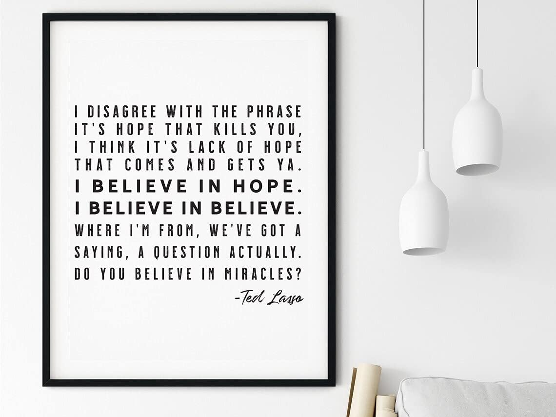 Ted lasso believe quote printable wall art home nigeria ubuy
