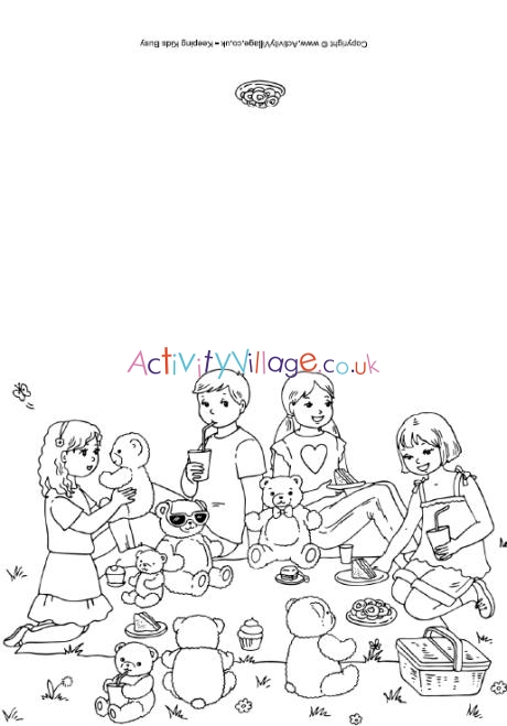 Teddy bears picnic louring card