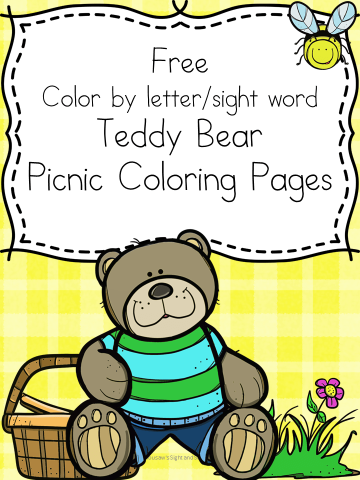 Teddy bear picnic coloring pages mrs karles sight and sound reading