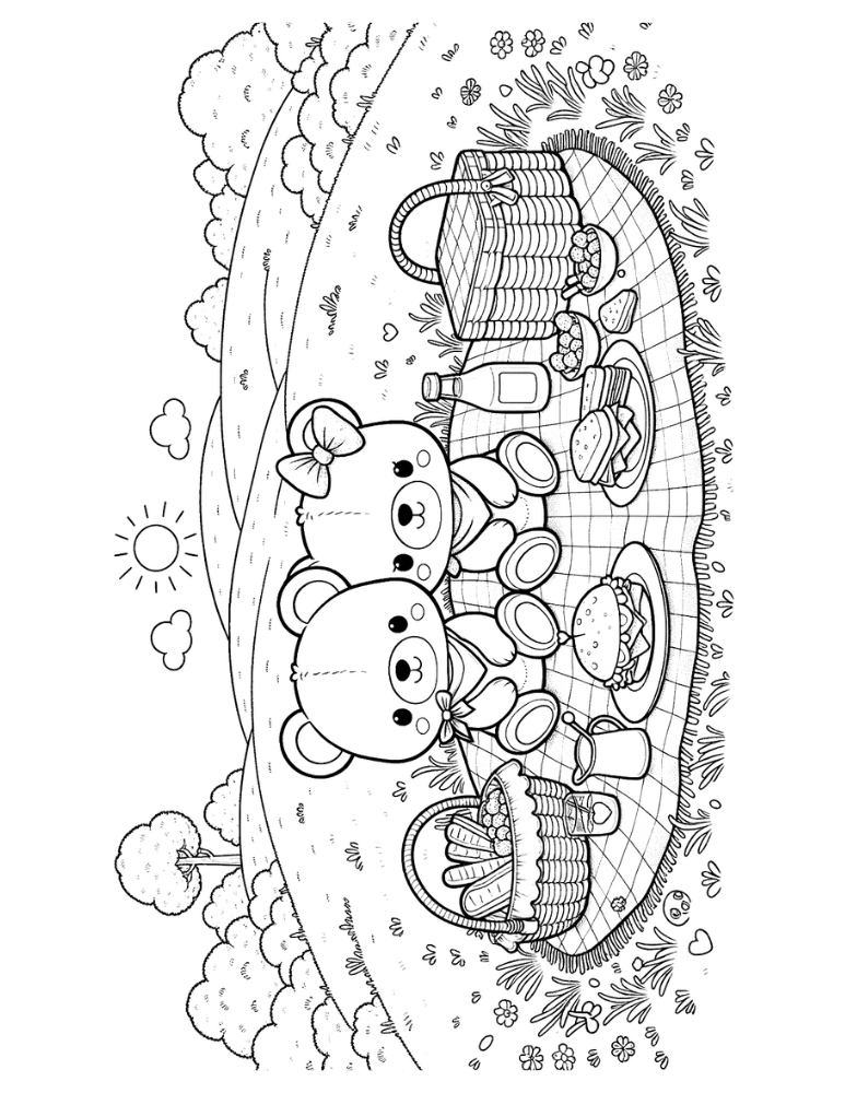 Free printable teddy bear coloring pages