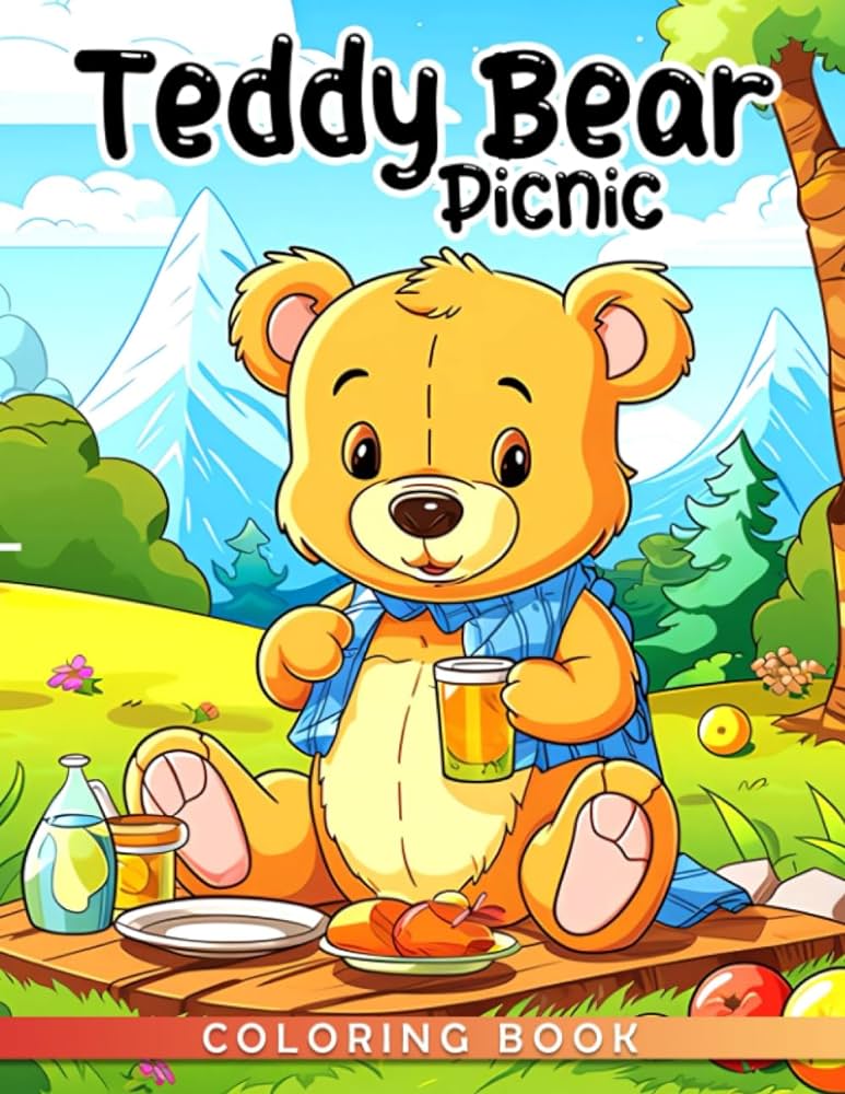 Teddy bear picnic coloring book join teddy and friends for a colorful picnic adventure price deanna books