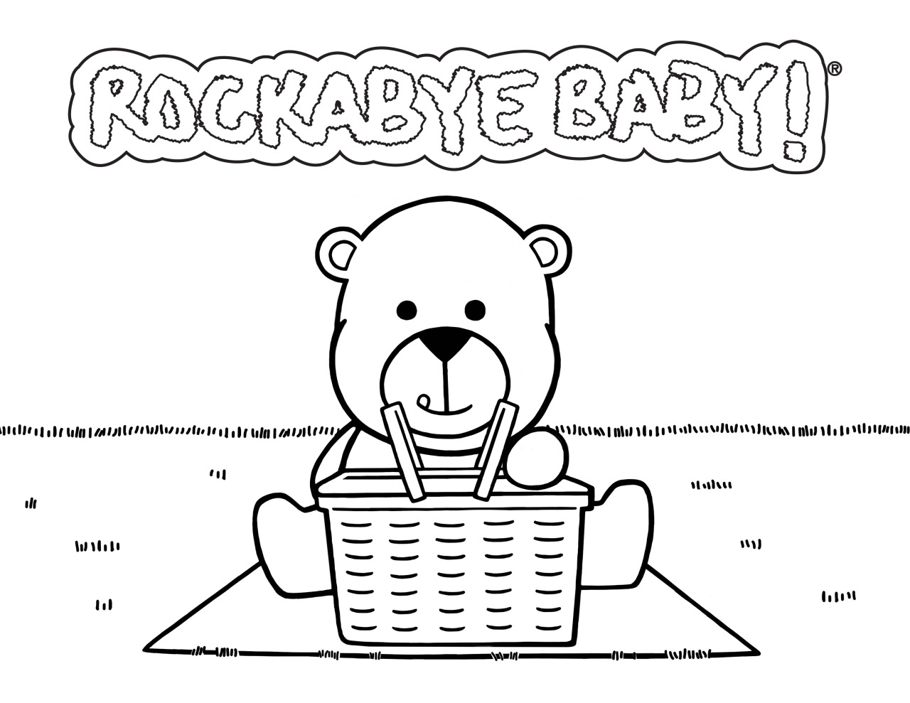 Teddy bear picnic day coloring page â rockabye baby