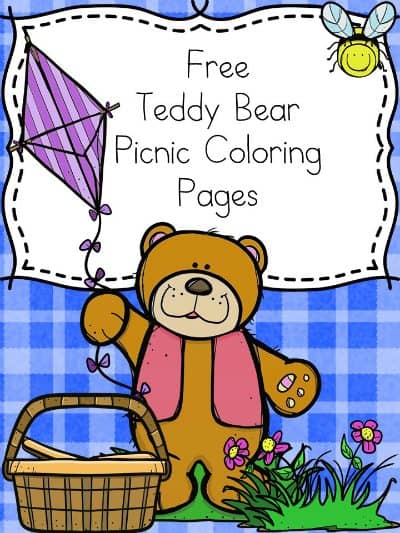 Free teddy bear picnic coloring pages