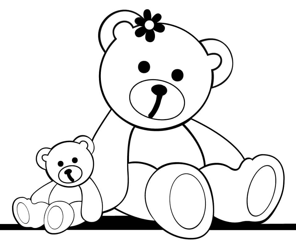 Teddy bear coloring pages printable for free download