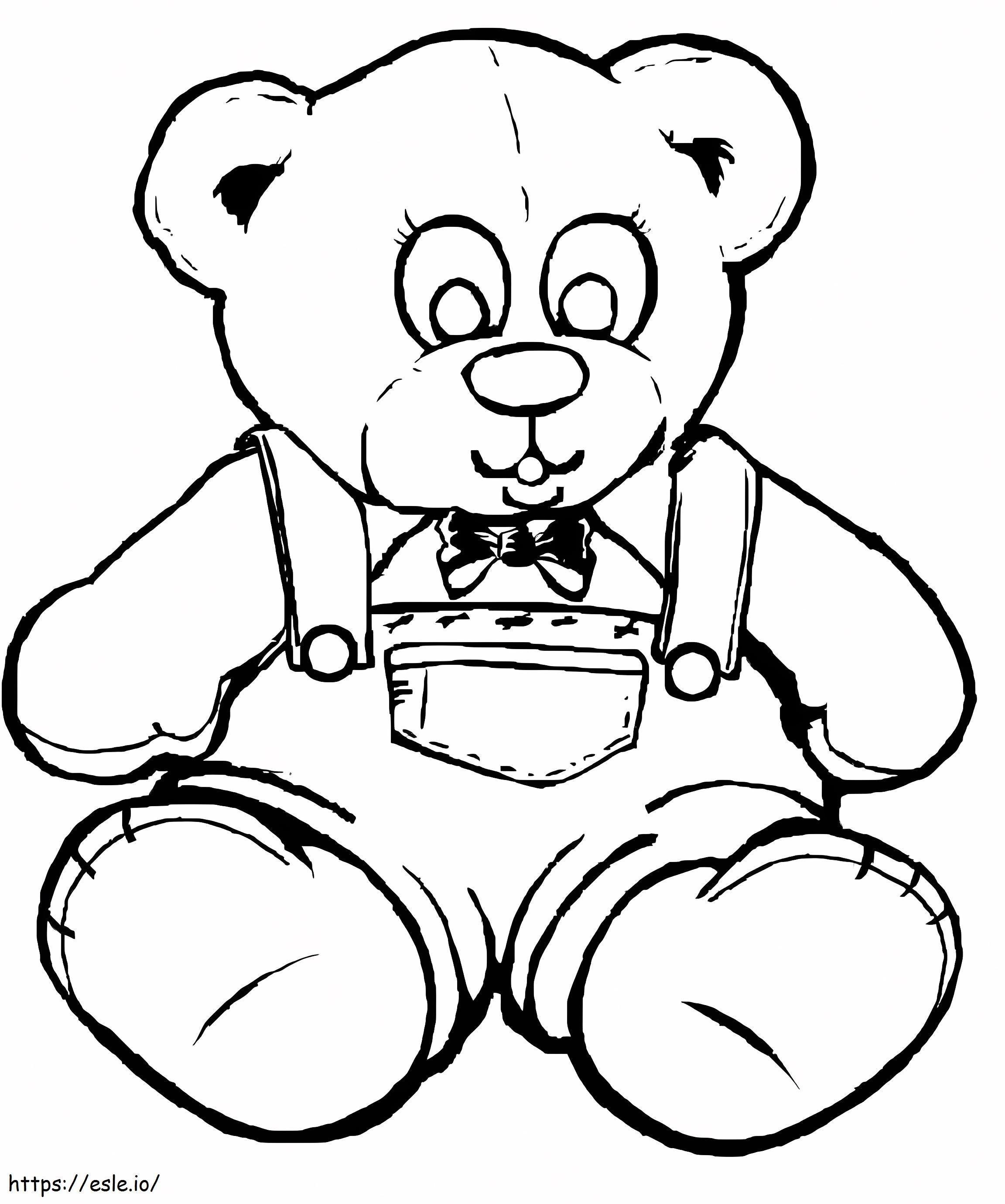 Teddy bear printable coloring page