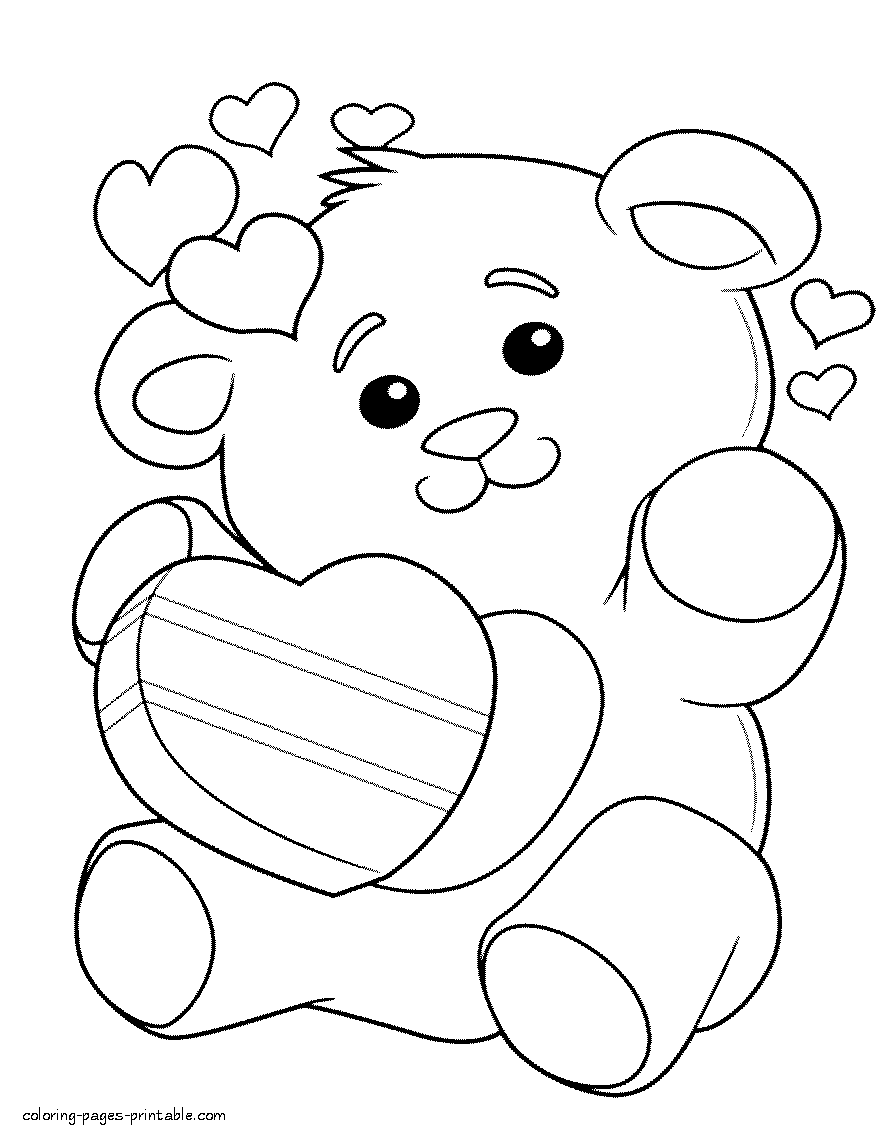 Valentine coloring pictures