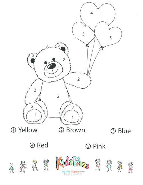 Color the teddy bear