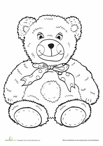 Teddy bear worksheet education bear coloring pages teddy bear coloring pages teddy bear template