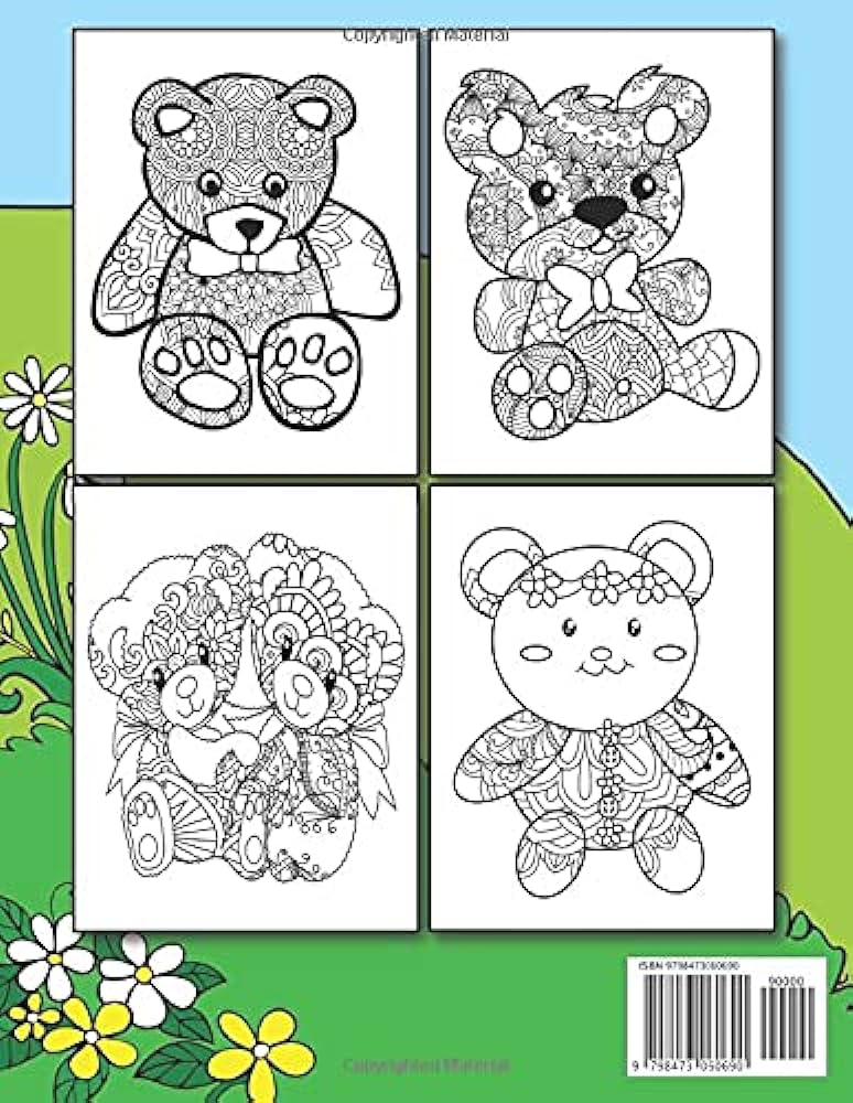 Teddy bear coloring book for adults stress relieving teddy bear with greatly relaxing and beautiful fall inspired designs for adults arnold fletcher books