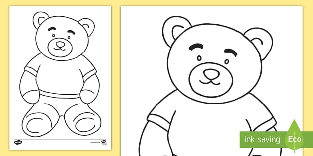 Teddy bear coloring page teacher