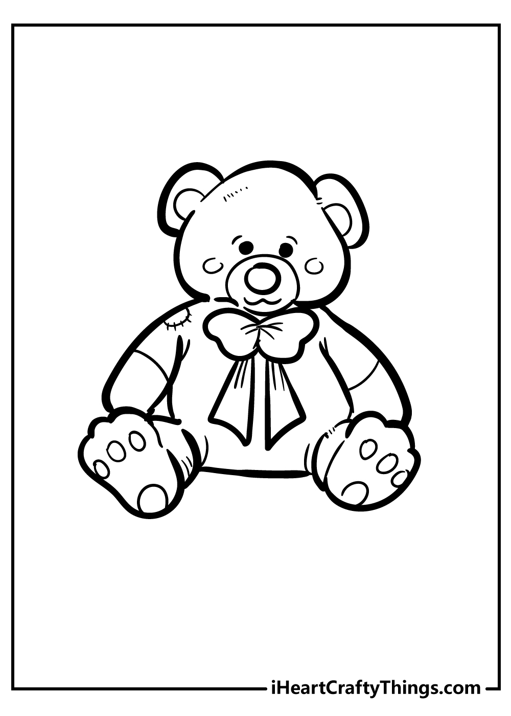 Teddy bear coloring pages free printables