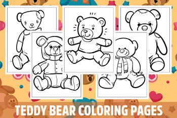 Teddy bear coloring pages for kids girls boys teens birthday school activity
