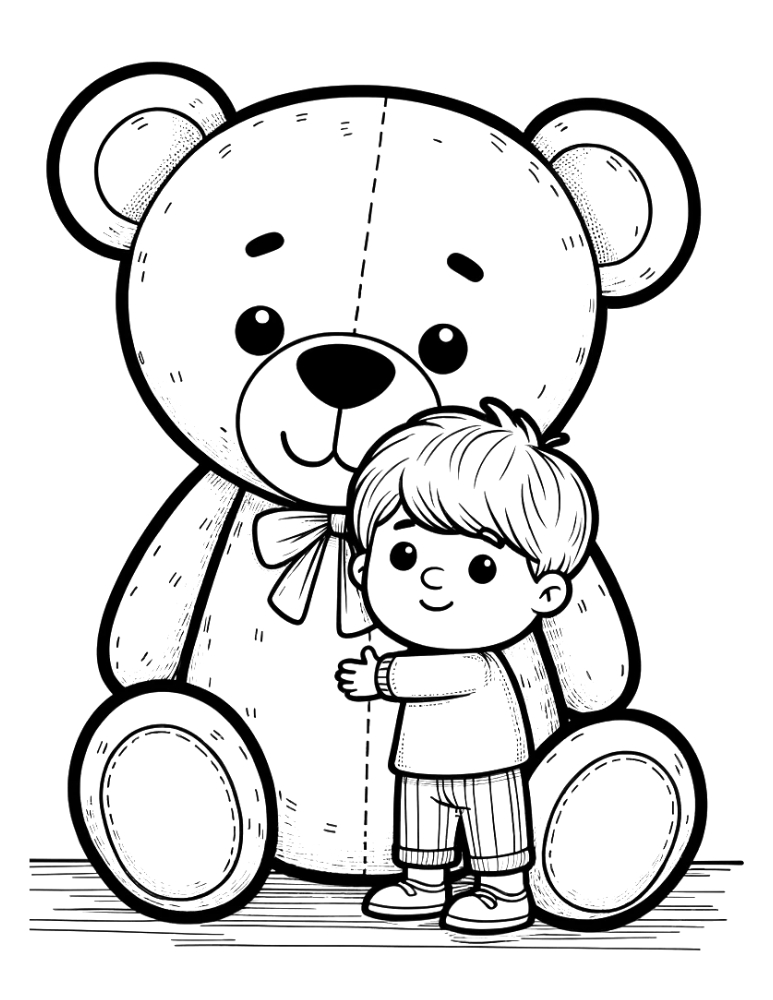Free printable teddy bear coloring pages
