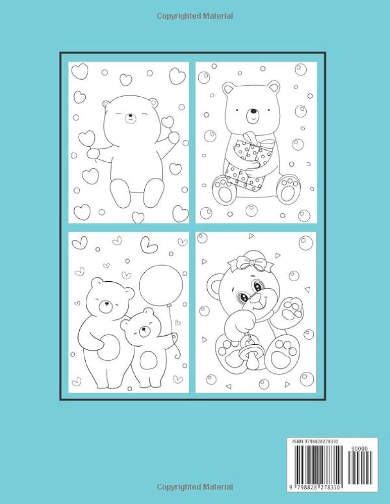 Bear coloring book for kids cute bear coloring and activity pages for kids with baby bears jungle bears teddy bears care bears and more for boys girls house mahobul publishing