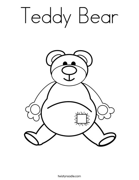 Teddy bear coloring page