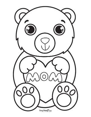 Printable mothers day coloring pages