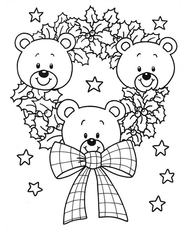 Christmas decorations coloring page