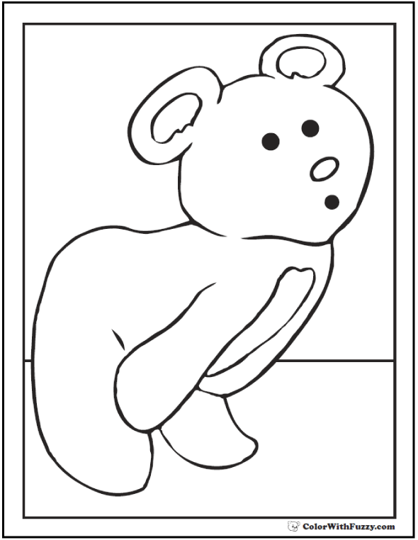 Teddy bear coloring pages for fun