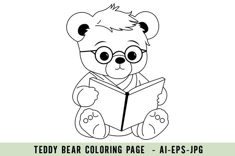 Teddy bear coloring page