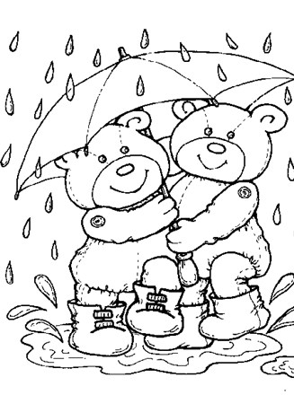 Teddy bears coloring page