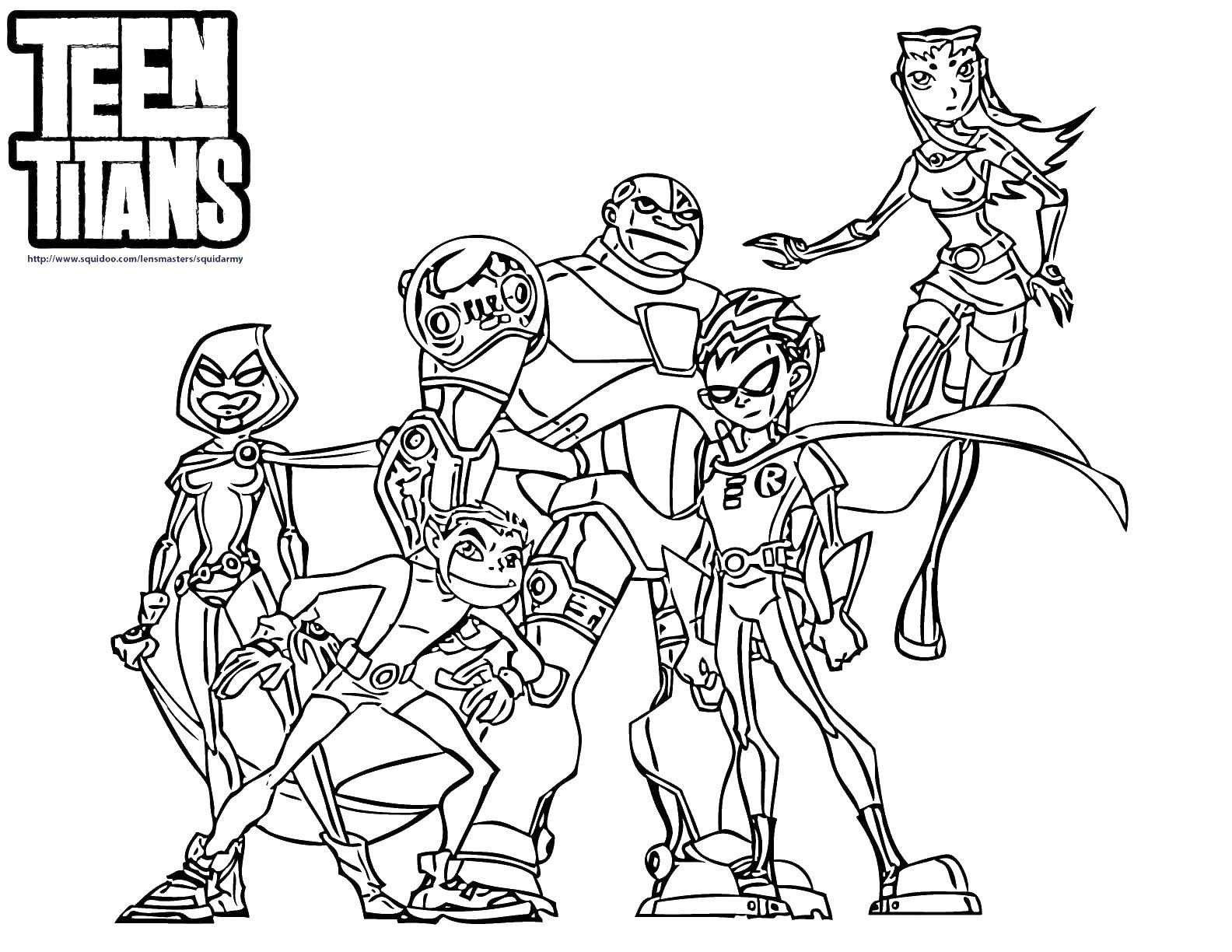 Online coloring pages coloring teen titans coloring