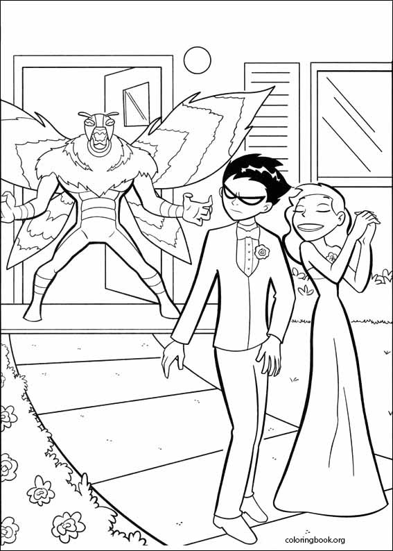 Teen titans coloring page