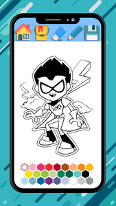 Teen titans coloring cartoon game for android