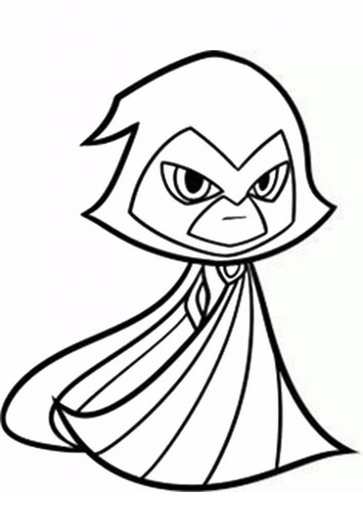 Free easy to print teen titans go coloring pages