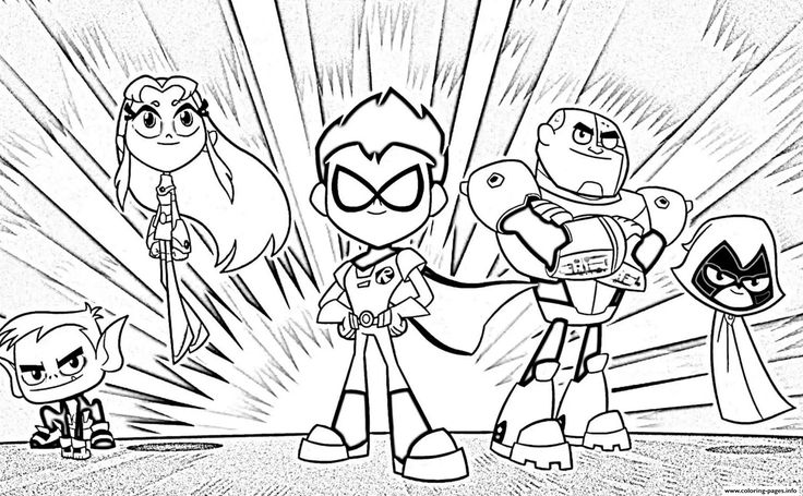 Teen titans coloring pages pdf free