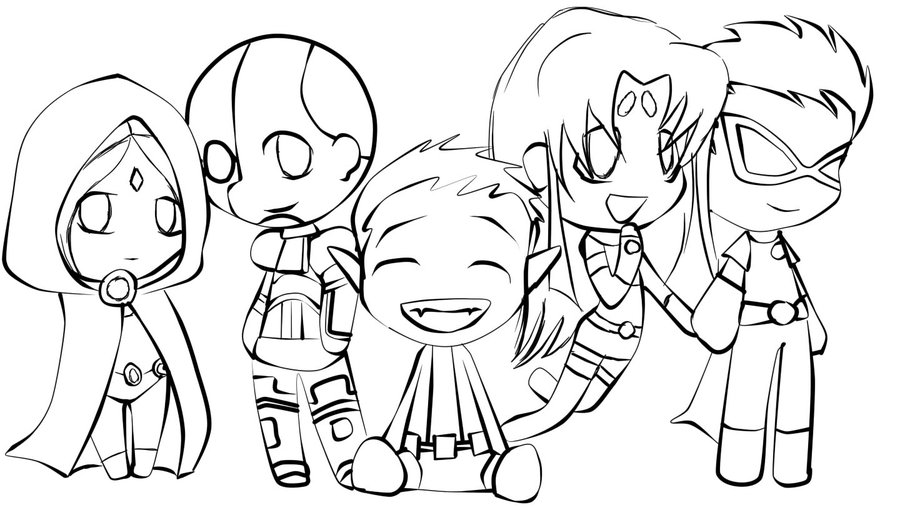Teen titans coloring pages