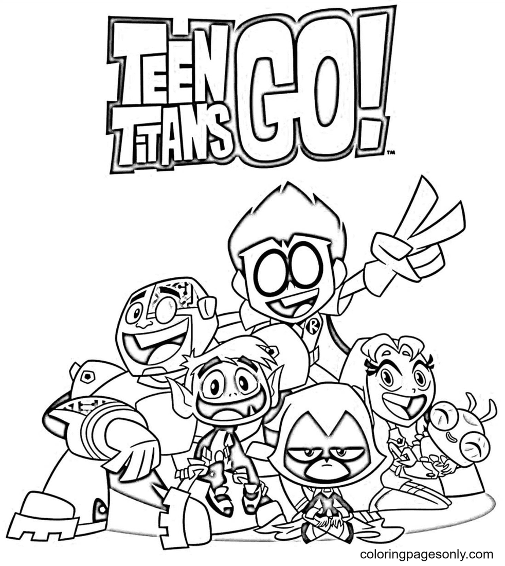 Teen titans go coloring pages printable for free download