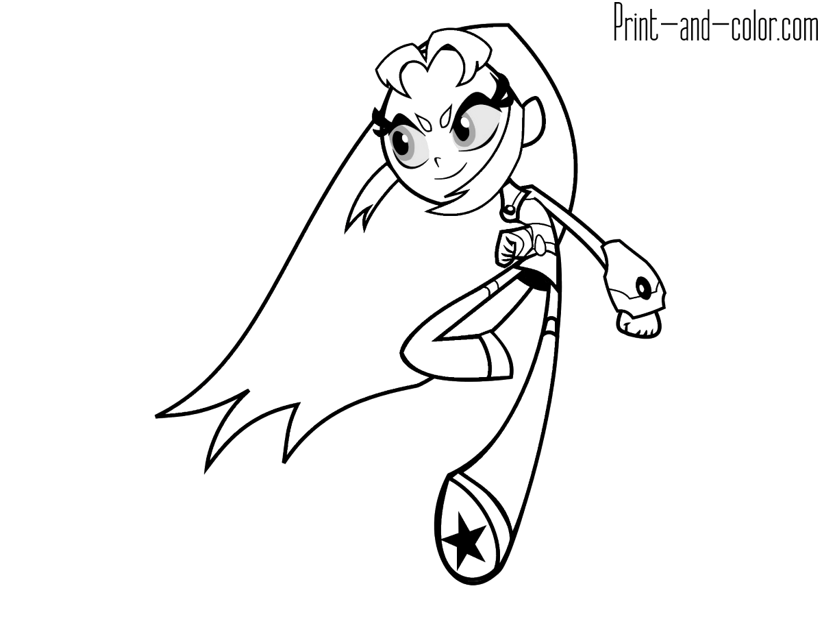 Teen titans go coloring pages print and color
