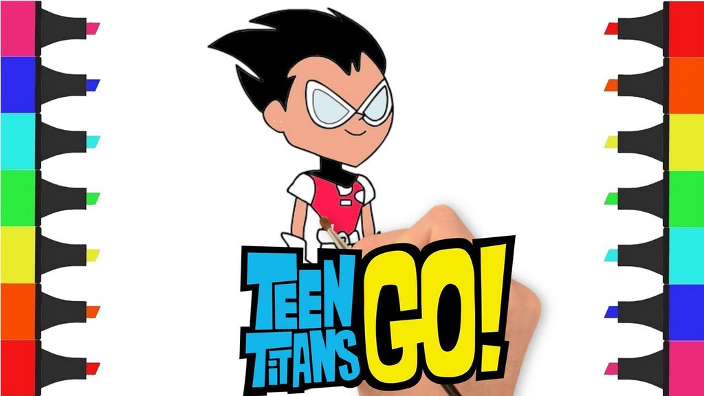 Teen titans go movie coloring pages robin from teen titâ