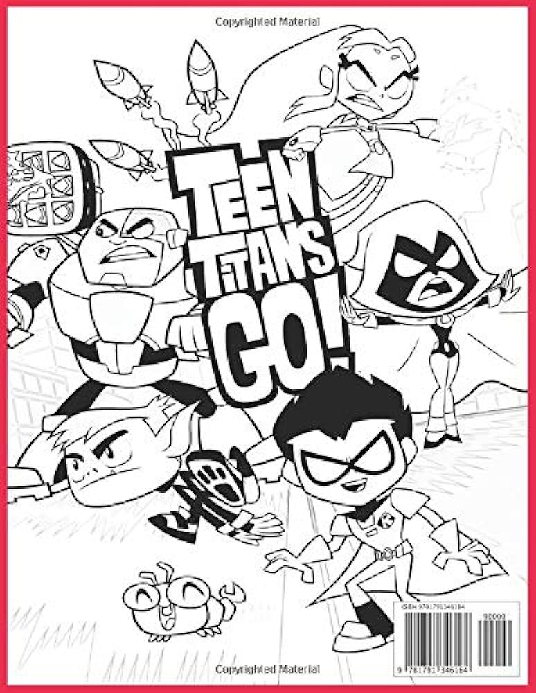 Teen titans go coloring book in color los jãvenes titanes saba anuar books