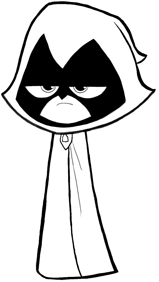 How to draw raven from teen titans go with easy steps drawing tutorial