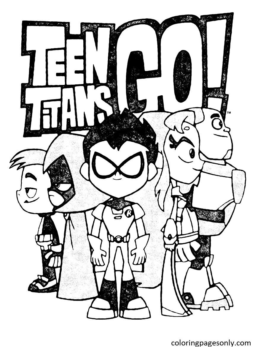 Teen titans go coloring pages