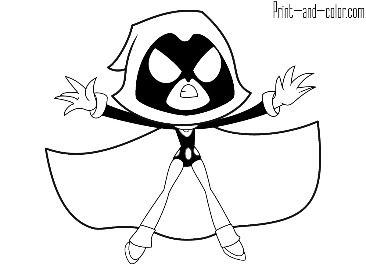 Teen titans go coloring pages print and color