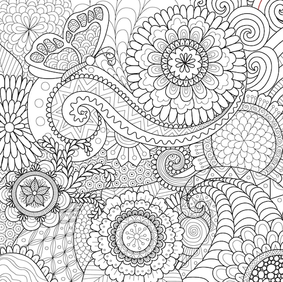 Creative coloring pages for teens and adults digital download