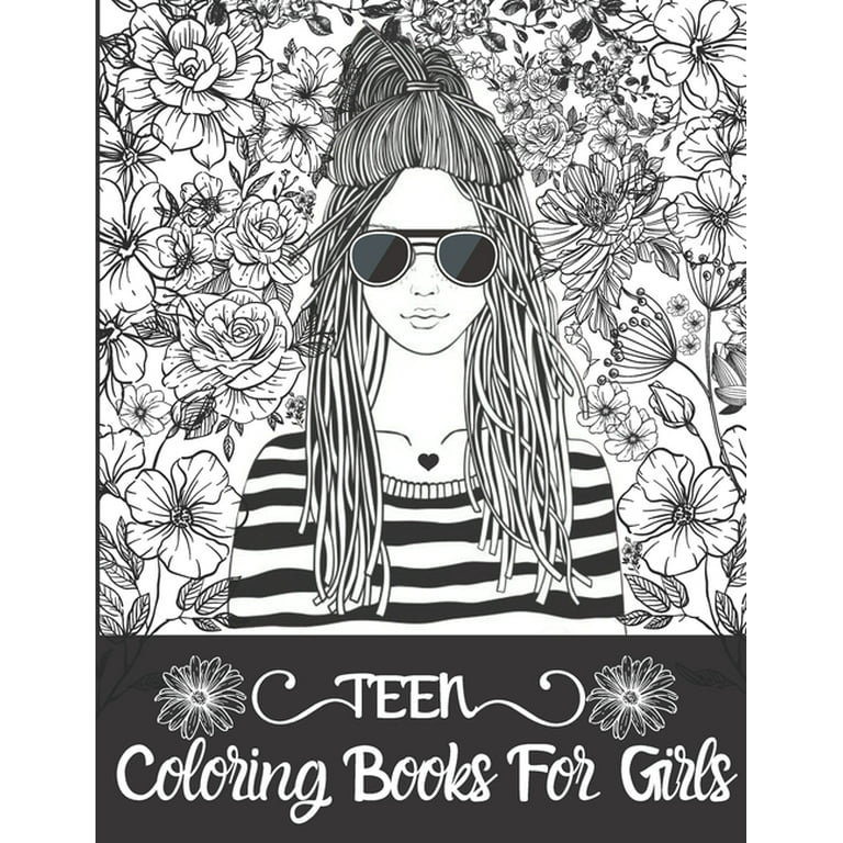 Teen coloring books for girls detailed drawings of older girls and teens paperback