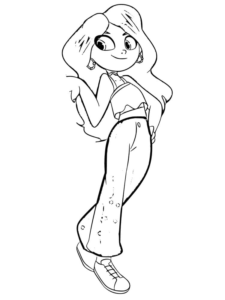 Nerissa from ruby gillman teenage kraken coloring page