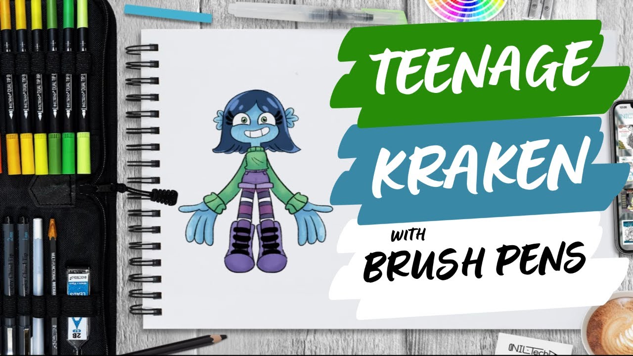 How to draw ruby gillman the teen kraken movie