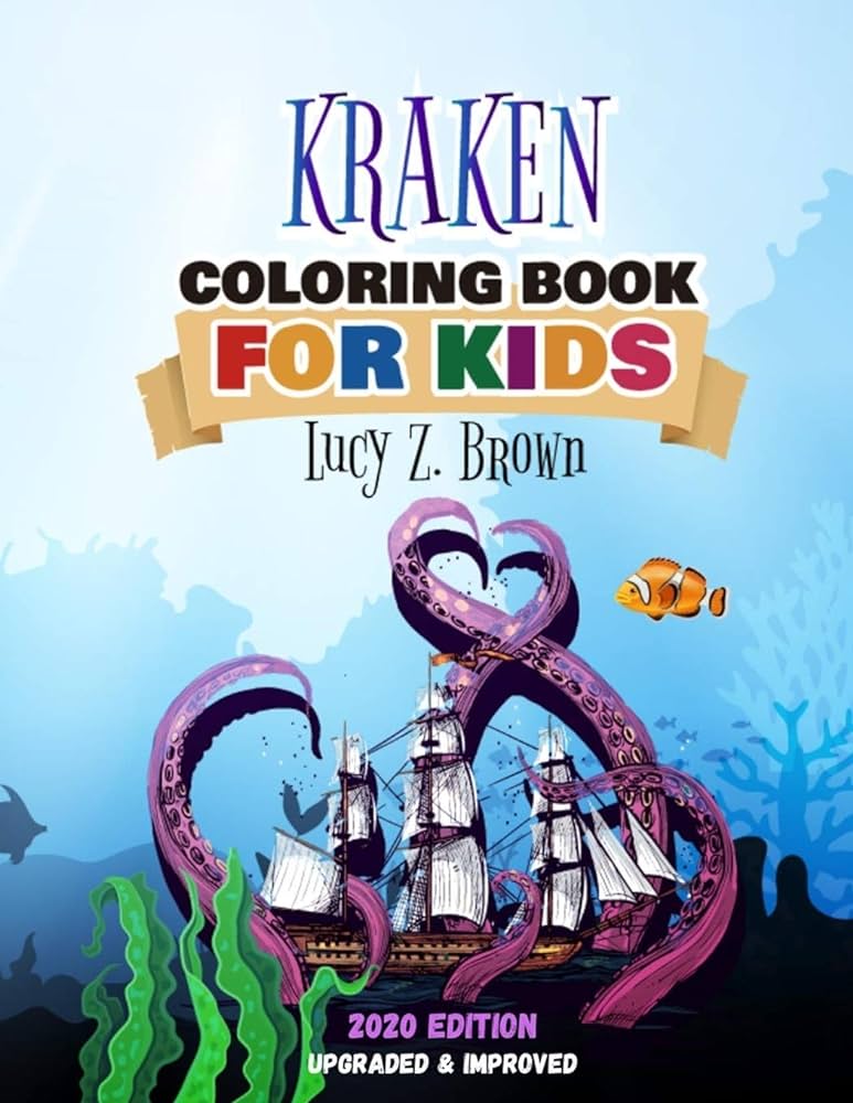 Kraken coloring book for kids z brown lucy books